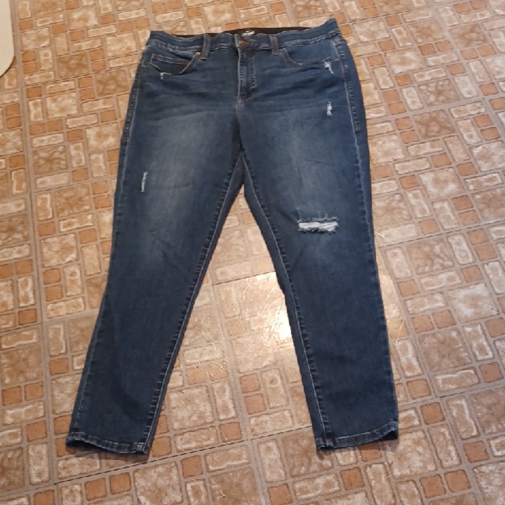 LuLaRoe Dark Blue Skinny Jeans Size 32 Tummy Control